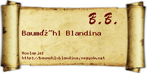 Baumöhl Blandina névjegykártya